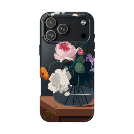🌹🖤 The Midnight Rose Garden Phone Case – Art Deco Floral Elegance