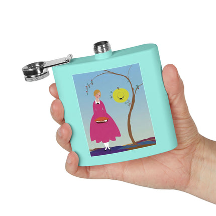 Apple Pie Day Stainless Steel Flask – Sweet Storybook Charm & Gentle Innocence