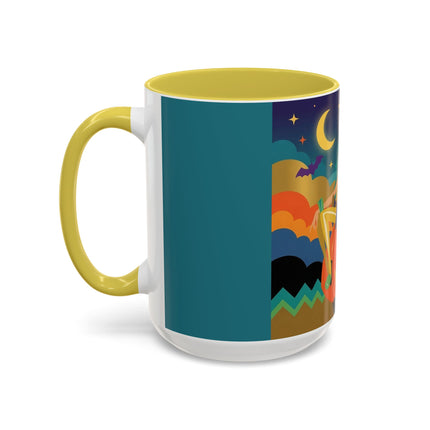 🌙🎃 The Witch Of Crescent Moon Pumpkin Colorful Mug – Colorful Halloween Charm