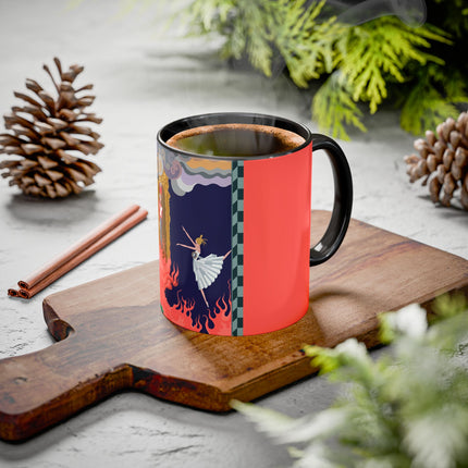 The Firebird's Awakening Colorful Mug (11oz, 15oz) – Ballet Fantasy, Mythic Fire & Art Deco Drama