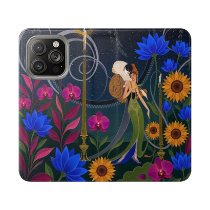 🌙🕯️ The Lady Of The Midnight Garden Flip Case – Art Deco Nocturne