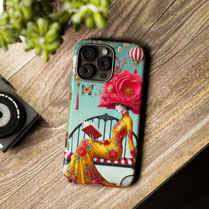 Reading In A Painted Garden Phone Cases