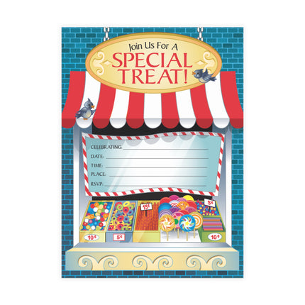 Join Us for a Special Treat Party Invitation! Bundles of 10, 30, 50 Pieces Available (envelopes included)