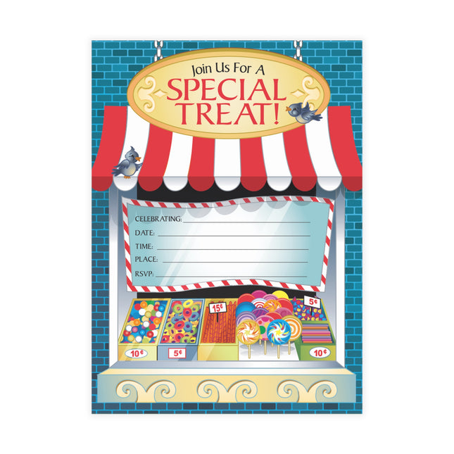 Join Us for a Special Treat Party Invitation! Bundles of 10, 30, 50 Pieces Available (envelopes included)