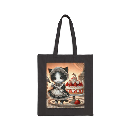 The Patisserie Kitten Cotton Canvas Tote Bag – Sweet Charm & Storybook Delight