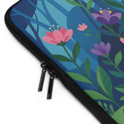 🌸☂️ The Lady Of The Enchanted Forest Stroll Laptop Sleeve – Art Deco Woodland Elegance