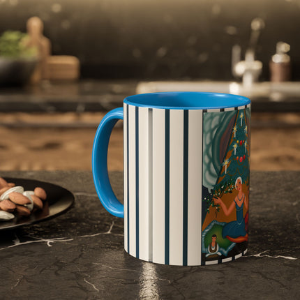 Art Deco Christmas Elegance Colorful Mugs (11oz, 15oz)