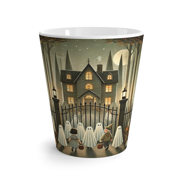 Ghostly Welcome – A Halloween Night Latte Mug