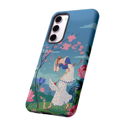 🌸☂️ The Lady Of The Falling Blossoms Phone Case – Art Deco Garden Whimsy