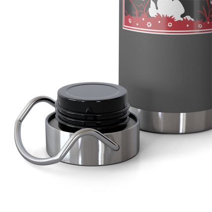 The Enchanting White Terrier with a Red Bow Copper Vacuum Insulated Bottle, 22 oz