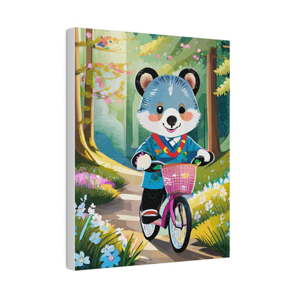 Furry Cyclist Matte Canvas, Stretched, 0.75"