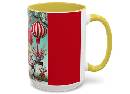 Reading in a Painted Garden Colorful Mugs (11oz, 15oz)