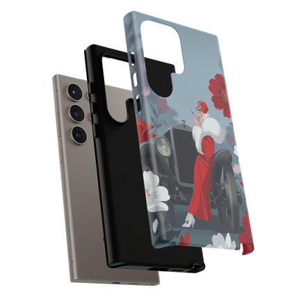 🚗🌺 The Lady Of The Grand Touring Car Phone Case – Art Deco Motoring Elegance