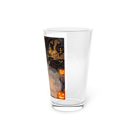🌙🎃 The Moonlit Parlor Masquerade Glass, 16oz – Elegant Halloween Romance