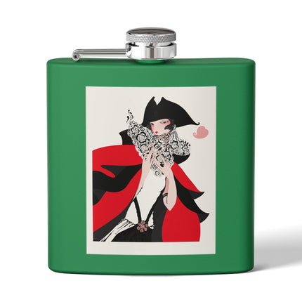 Crimson Masquerade Flask – Dramatic Grace & Bold Elegance