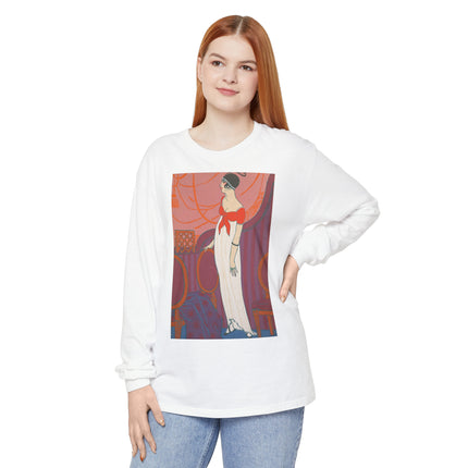 L’Entracte by Georges Lepape Garment-dyed Long Sleeve T-Shirt