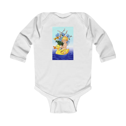 Bathing Adventures Baby Long Sleeve Bodysuit – Cozy Rubber Duck Water Play Design