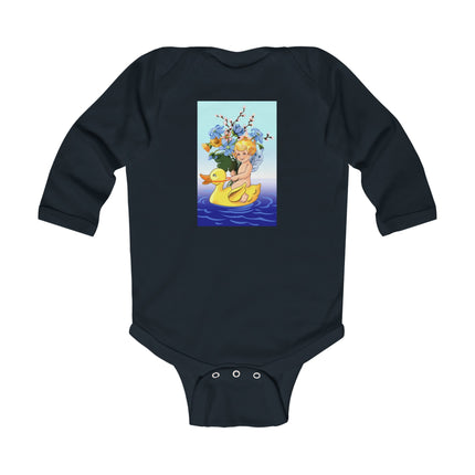 Bathing Adventures Baby Long Sleeve Bodysuit – Cozy Rubber Duck Water Play Design