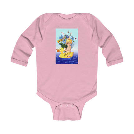 Bathing Adventures Baby Long Sleeve Bodysuit – Cozy Rubber Duck Water Play Design