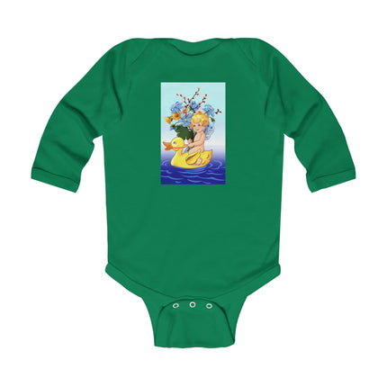 Bathing Adventures Baby Long Sleeve Bodysuit – Cozy Rubber Duck Water Play Design