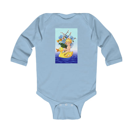 Bathing Adventures Baby Long Sleeve Bodysuit – Cozy Rubber Duck Water Play Design