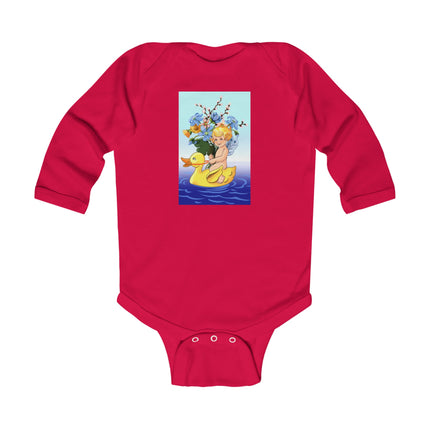 Bathing Adventures Baby Long Sleeve Bodysuit – Cozy Rubber Duck Water Play Design