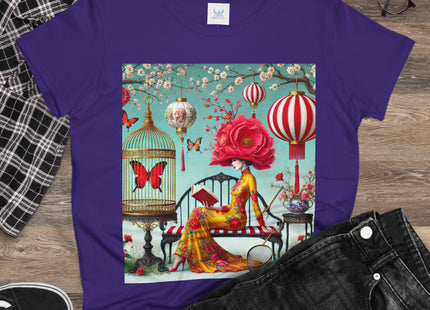 Reading In A Painted Garden Cotton Tee