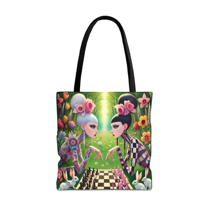 The Spring Gambit: A Fairy’s Move Tote Bag – Whimsical Chess & Spring Magic