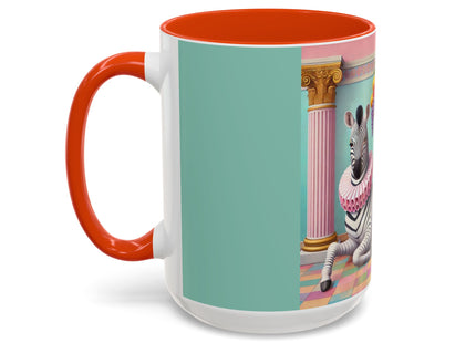Still Life with Zebra, Fruit, and Pink Columns Colorful Mugs (11oz, 15oz)