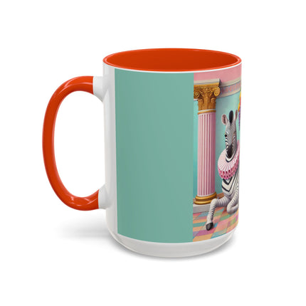 Still Life with Zebra, Fruit, and Pink Columns Colorful Mugs (11oz, 15oz)