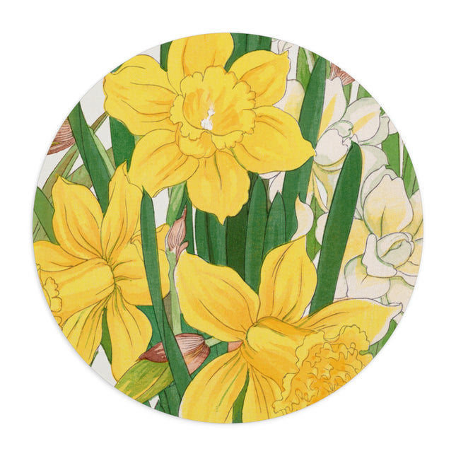 Daffodil by Tanigami Kônan Mouse Pad, Round and Rectangle