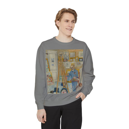 The Skeleton Painter by James Ensor Garment-Dyed Sweatshirt