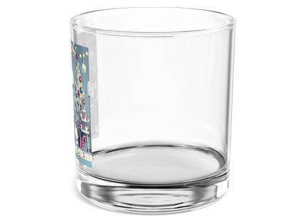 Whimsical Christmas Tea Party Rocks Glass, 10oz