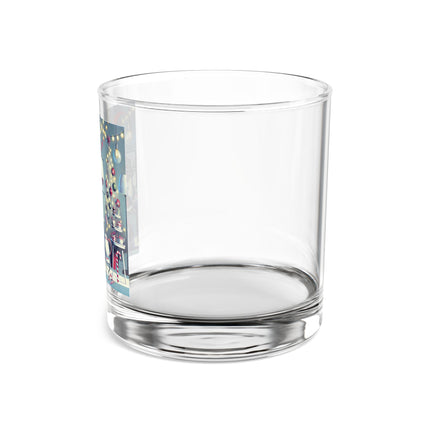 Whimsical Christmas Tea Party Rocks Glass, 10oz