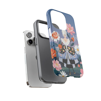 🌸🎀 The Grand Floral Promenade Phone Case – Art Deco Fashion Fantasy