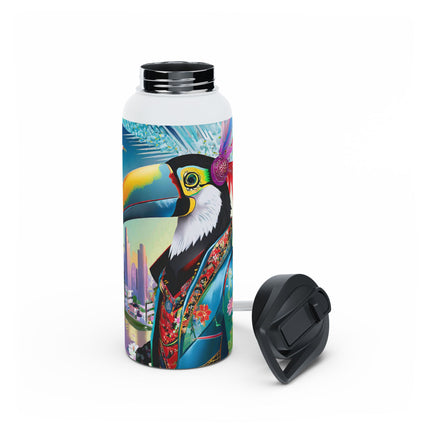 Cyber Toucan Chic Stainless Steel Water Bottle