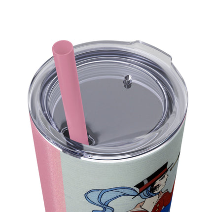 Costume de Yacht by George Barbier Skinny Tumbler with Straw, 20oz
