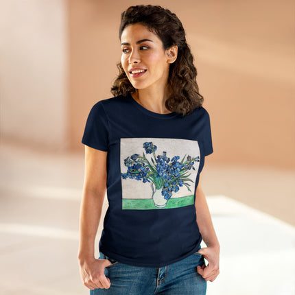 Irises by Van Gogh Women's Midweight Cotton Tee