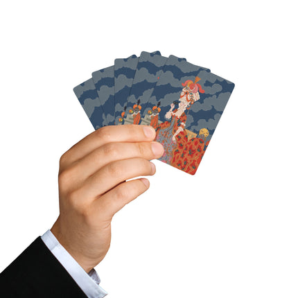 🎭🌺 The Lady Of The Extraordinary Masquerade Playing Cards – Art Deco Fantasy