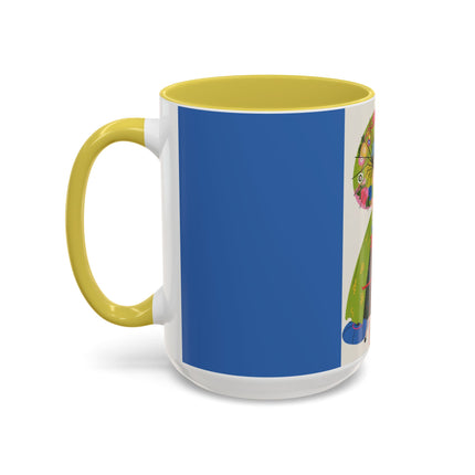 Lady with the Golden Fish Colorful Mugs – Whimsical Fashion & Playful Fantasy