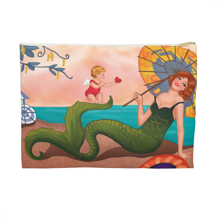 Mermaid with Parasol and Cupid by George Barbier Accessory Pouch