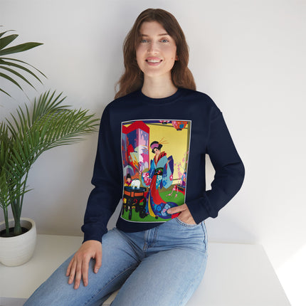 A Timeless Journey by Umberto Brunelleschi Heavy Blend™ Crewneck Sweatshirt