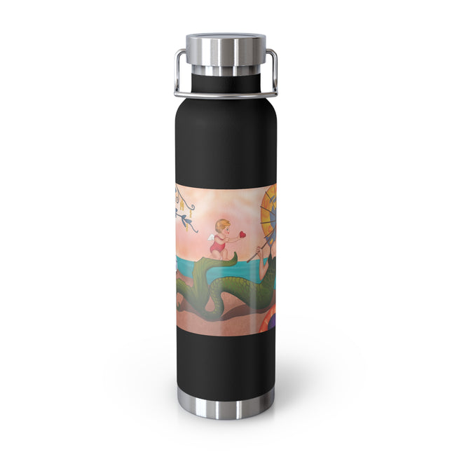 Mermaid with Parasol and Cupid by George Barbier Copper Vacuum Insulated Bottle, 22oz
