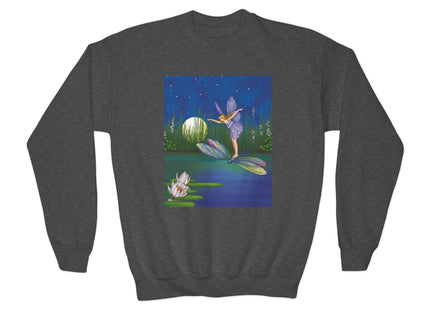 Fairy on a Dragonfly Youth Crewneck Sweatshirt