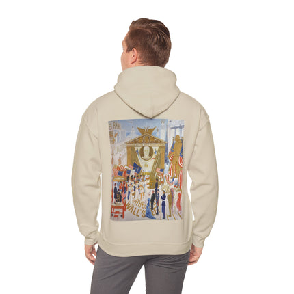 The Cathedrals of Wall Street by Florine Stettheimer Heavy Blend™ Hooded Sweatshirt