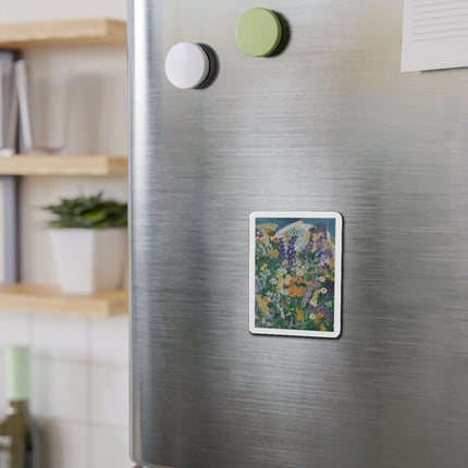Flowers on the Mountain by August Babberger Die-Cut Magnets (5 Sizes)