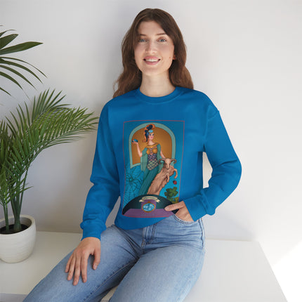 March & Aquamarine (Gem Series) by Sofia Chiostri Unisex Heavy Blend™ Crewneck Sweatshirt