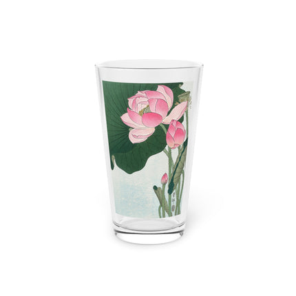 Blooming Lotus Flowers by Ohara Koson Glass, 16oz