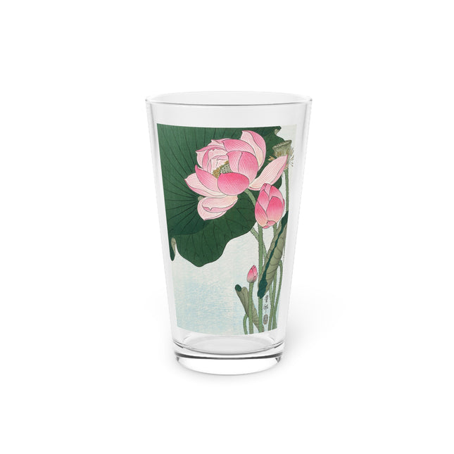 Blooming Lotus Flowers by Ohara Koson Glass, 16oz
