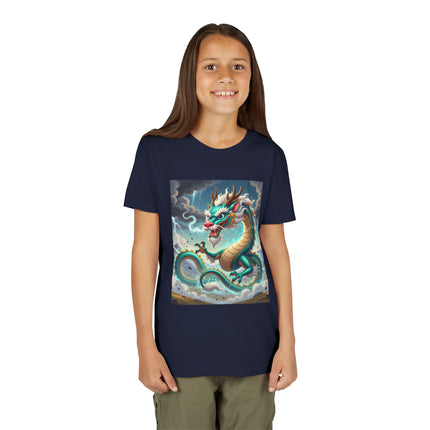 Tibetan Dragon in Battle Youth Short Sleeve Tee